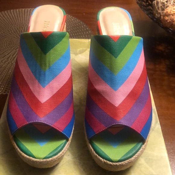 J.Renee Shoes - NIB J.Renee Womens Prys Open Toe Chevron Mules 10